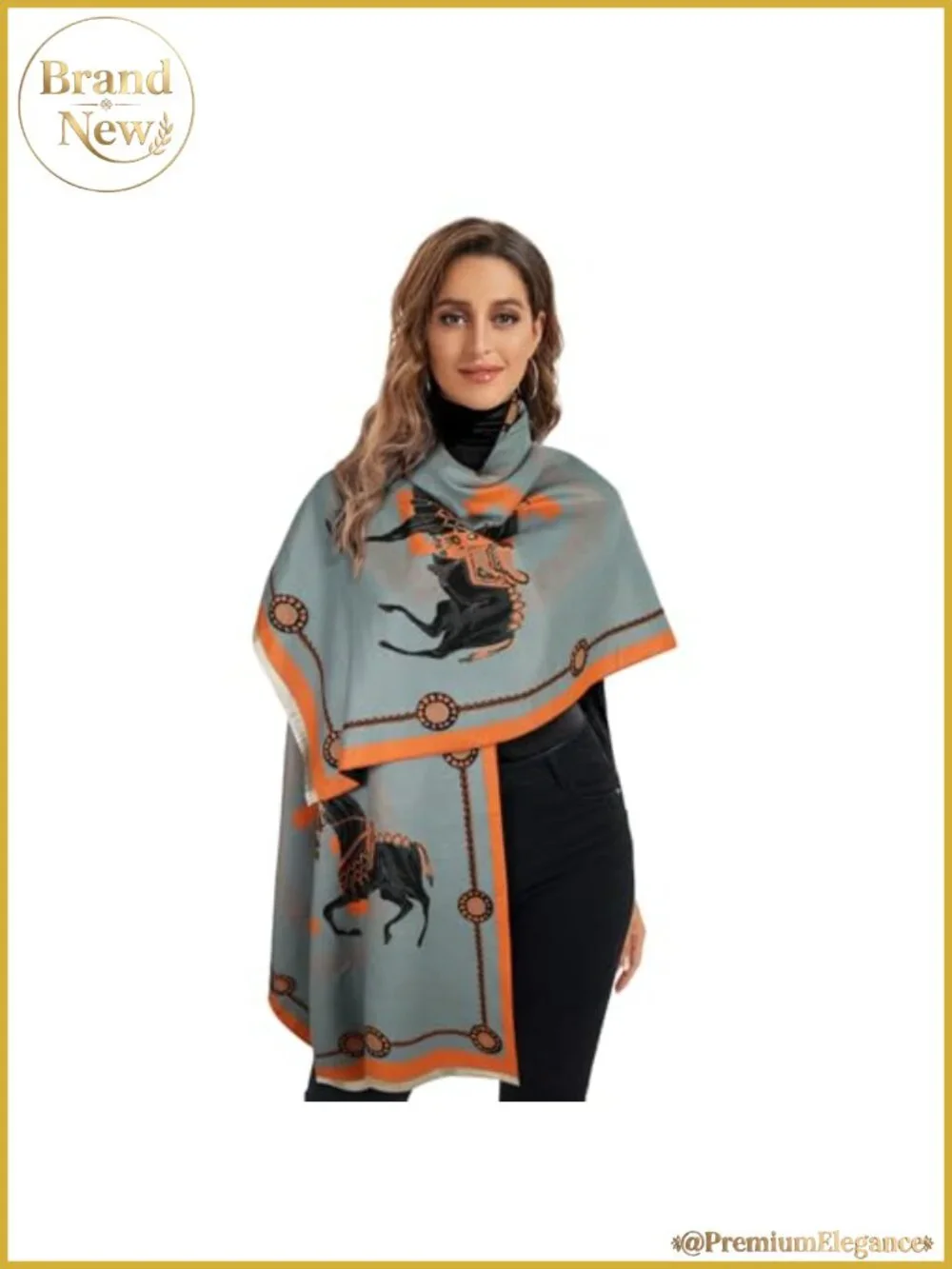 Women's Pashmina Shawl Wrap Silky Blanket Poncho Cape Open Front Evening Wrap